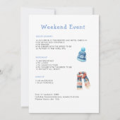 Op de piste Winter Bachelorette weekend party Kaart (Achterkant)