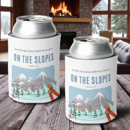 Op de pistes sneeuw ski bachelorette weekend blikjeskoeler