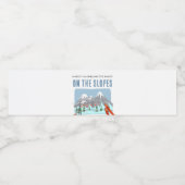 Op De Pistes Sneeuwschaatsen Bachelorette Weekend Waterfles Etiket (Enkel label)