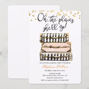 Op de plaatsen waar ze afscheidsuitnodiging zal do kaart