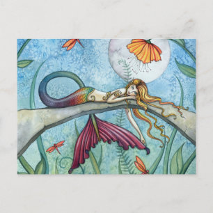 Op de Pond Mermaid Art Briefkaart