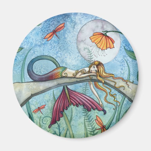 Op de Pond Mermaid Art Magneet (Voorkant)