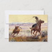 "Op de Pond" van Charles M Russell Bedankkaart (Voorkant)