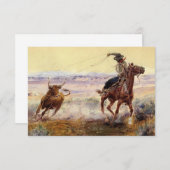 "Op de Pond" van Charles M Russell Bedankkaart (Voorkant / Achterkant)