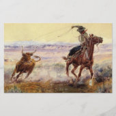 "Op de Pond" van Charles M Russell Briefpapier (Voorkant)