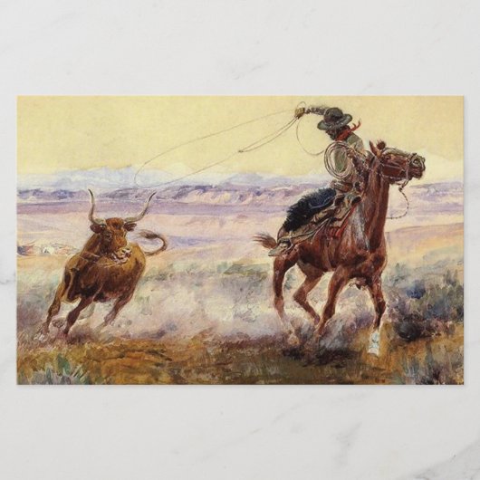 "Op de Pond" van Charles M Russell Briefpapier (Voorkant)