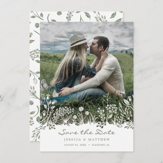 Op de Prairie Save the Date Photo Card (Voorkant / Achterkant)