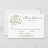 Op de Prairie Wedding RSVP-kaart RSVP Kaartje (Voorkant)