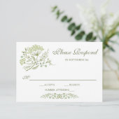 Op de Prairie Wedding RSVP-kaart RSVP Kaartje (Staand voorkant)
