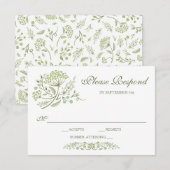 Op de Prairie Wedding RSVP-kaart RSVP Kaartje (Voorkant / Achterkant)