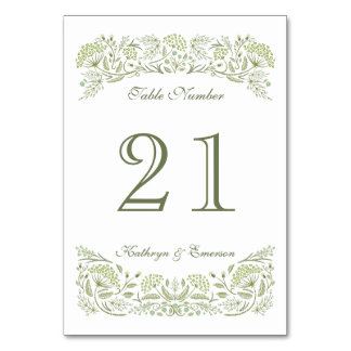 Op de Prairie Wedding Table Kaart