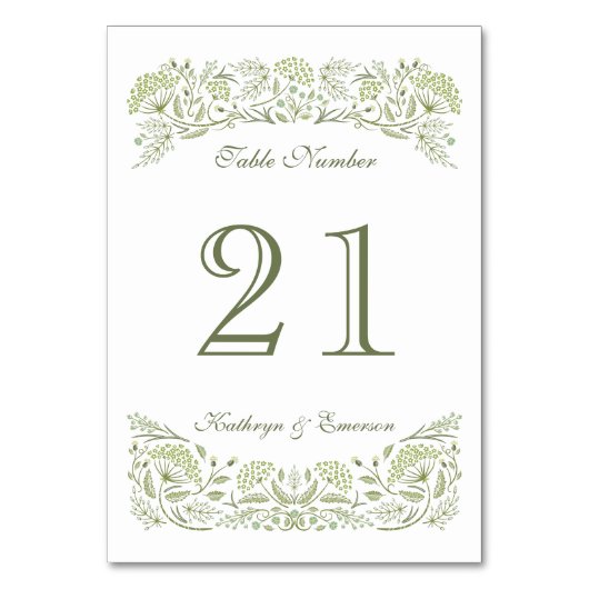 Op de Prairie Wedding Table Kaart (Achterkant)