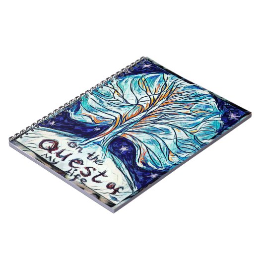 Op de Queeste van mijn Leven - Boom - Sterren. Notitieboek (Linkerzijde)