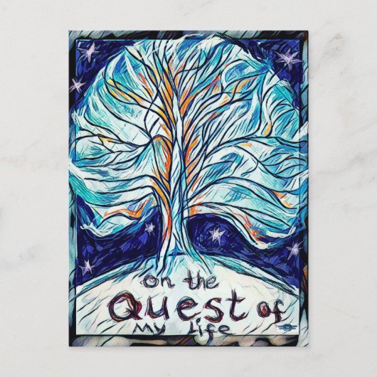 Op de Quest of My Life - Tree - sterren Briefkaart (Voorkant)