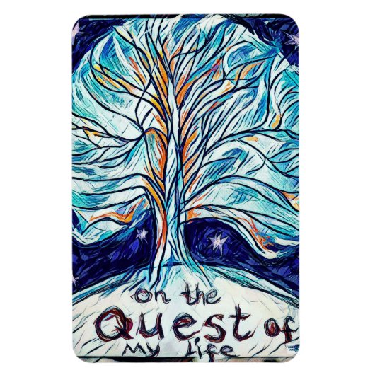Op de Quest of My Life - Tree - sterren Magneet (Verticaal)