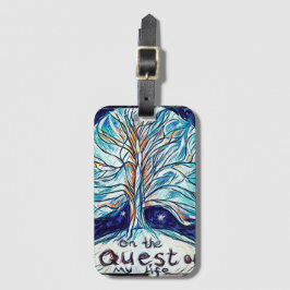 Op de Quest of My Life with Tree & Stars Bagagelabel