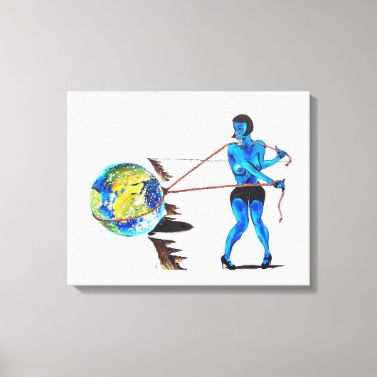 Op de rand canvas afdruk (Voorkant)