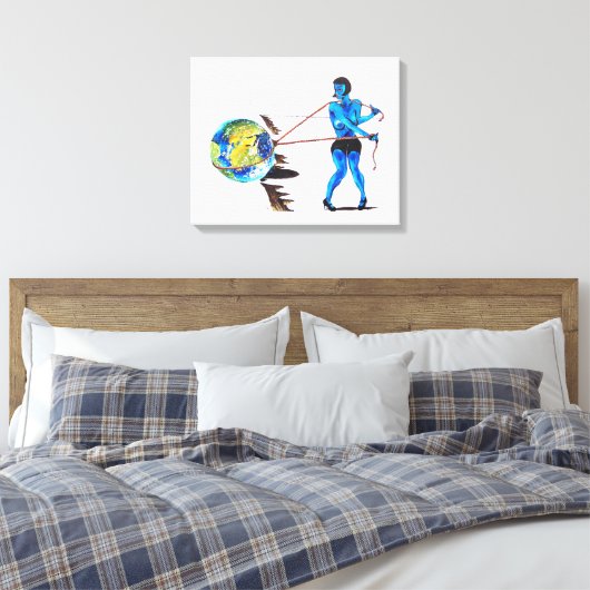 Op de rand canvas afdruk (Insitu (Slaapkamer))