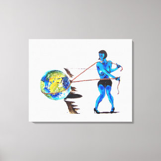 Op de rand canvas afdruk