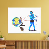 Op de rand canvas afdruk (Insitu (Woonkamer))