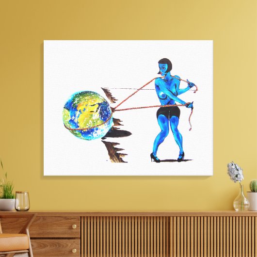 Op de rand canvas afdruk (Insitu (Woonkamer))