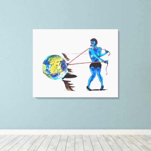 Op de rand canvas afdruk (Insitu (Houten vloer))