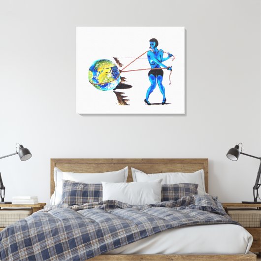 Op de rand canvas afdruk (Insitu (Slaapkamer))