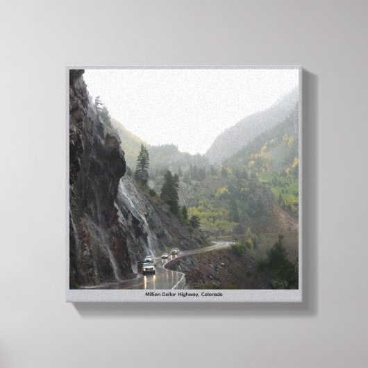 Op de rand - Million Dollar Highway Colorado Canvas Afdruk (Voorkant)
