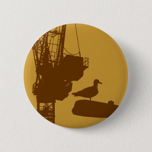 Op de rand van de toekomst ronde button 5,7 cm (Voorkant)