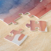 Op de rand van een sprookje: een meisje en een wol legpuzzel (Zijkant)