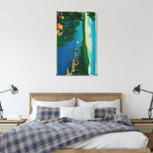 Op de rand van het wereldstation in San Bernardino Canvas Afdruk (Insitu (Slaapkamer))