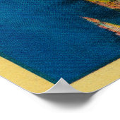 Op de rand van het wereldstation in San Bernardino Poster (Hoek)