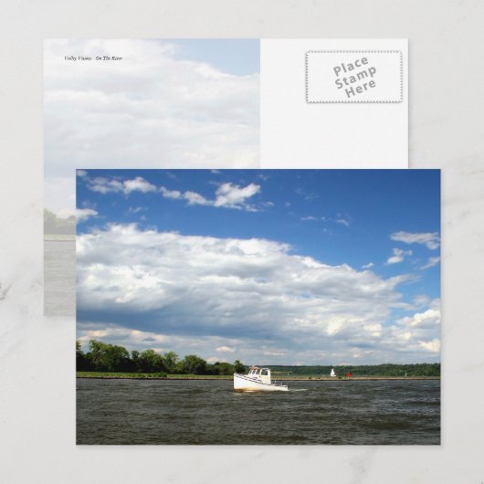 Op de rivier briefkaart (Voorkant / Achterkant)
