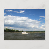 Op de rivier briefkaart (Voorkant)