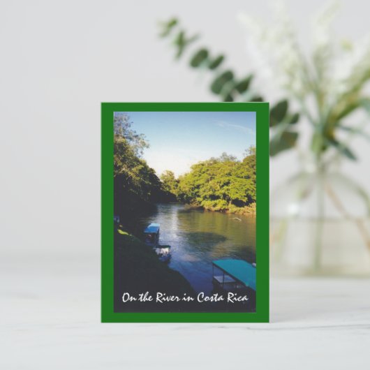 Op de rivier in Beauful Costa Rica Briefkaart (Staand voorkant)