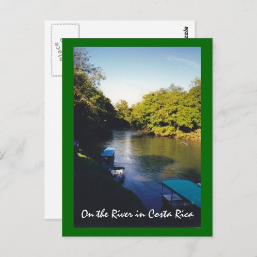 Op de rivier in Beauful Costa Rica Briefkaart (Voorkant / Achterkant)