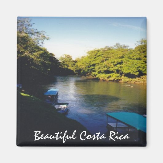 Op de rivier in Beauful Costa Rica Magneet (Voorkant)