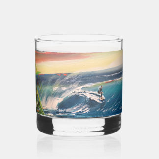 Op de Rocks Glass - Surfen op de golf! sterke dran Whisky Glas