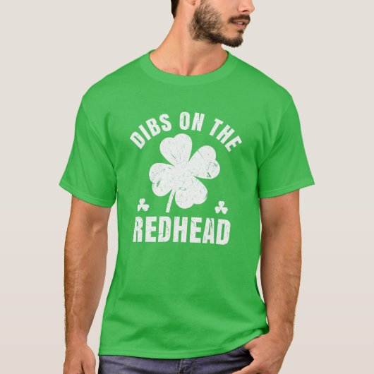 Op de roodkopgrappige St. Patricks Day Drink T-shirt (Voorkant)
