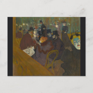 Op de Rouge van Henri de Toulouse-Lautrec Briefkaart