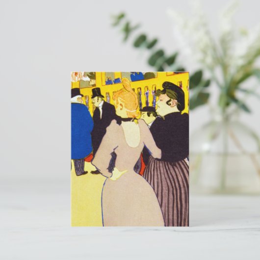 Op de Rouge van Toulouse-Lautrec Briefkaart (Staand voorkant)