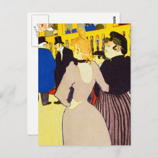 Op de Rouge van Toulouse-Lautrec Briefkaart (Voorkant / Achterkant)