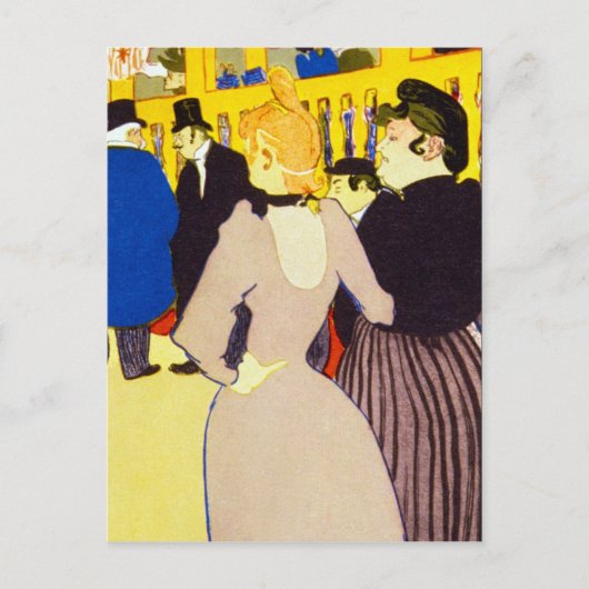 Op de Rouge van Toulouse-Lautrec Briefkaart (Voorkant)