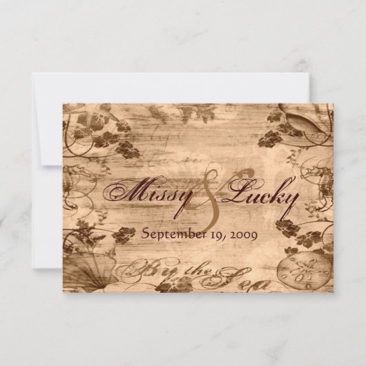 Op de RSVP-kaart van het Zee RSVP Kaartje (Voorkant)