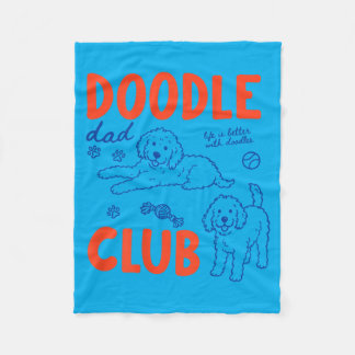 Op de rug Doodle Papa Club Hond Papa Golden Doodle Fleece Deken