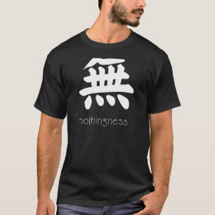 Op de rug Japans niets symboliseert esthetische ni T-shirt