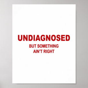 (op de rug) Niet gediagnosticeerd, maar zingen sin Poster
