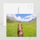 Op de rug van het paard briefkaart (Voorkant / Achterkant)