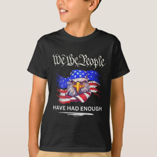 Op de rug - wij, de mensen hebben genoeg t-shirt