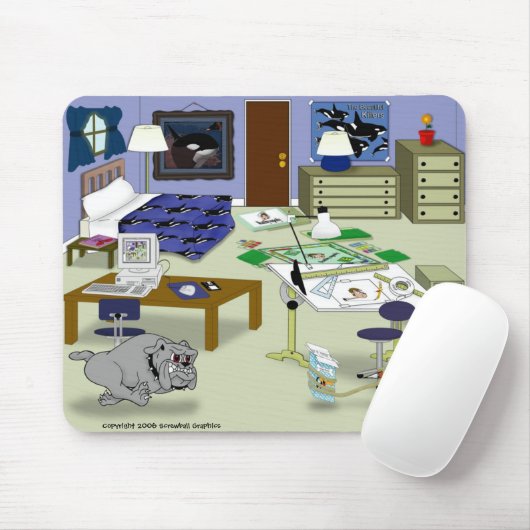 Op de run Mousepad Muismat (Met muis)